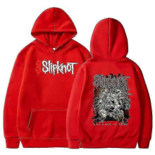(XL, Red) Prepare For Hoodie Metal Sweatshirt Man Hoodies Tops Men Slipknots Double Sided Print Hooded Pullover