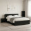 VidaXL vidaXL Headboard Cabinet with Storage Black Engineered Wood 1