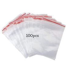Zip Lock Bags - ANNEFLY - 100 pieces - Transparent - 13x19cm - Durable Plastic