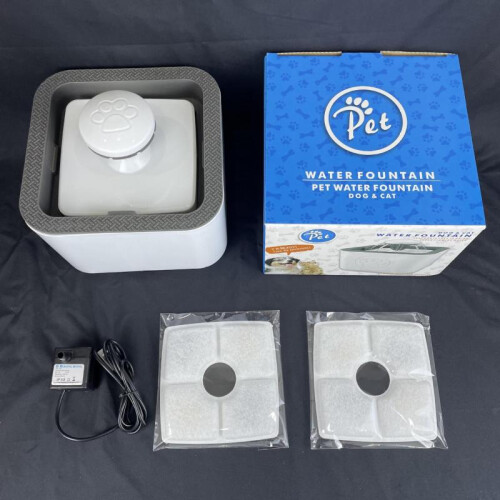 Pet Drinking Fountain Cat Dog Plastic Intelligent Large Capacity 2000ml Automatic Circulating Quiet Filter 2