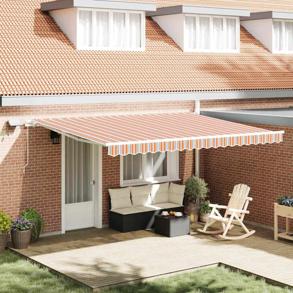 Vidaxl Retractable Awning Multicolour 450 X 350 Cm