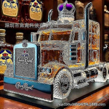 (Truck A) New Whiskey Glass Decanter, Halloween Fun Whiskey Bottle, Home Bar Decoration A65