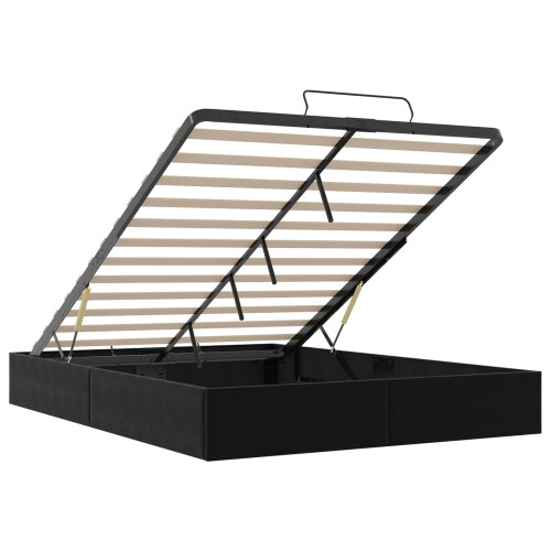 VidaXL vidaXL Ottoman Bed Frame Black Queen Size Velvet 1
