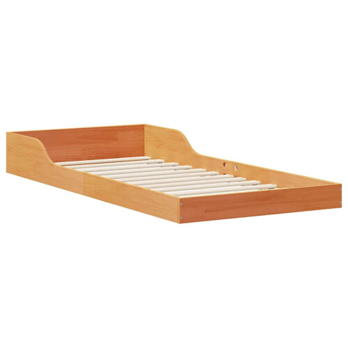 VidaXL vidaXL Bed Frame Wax Brown 100 x 210 cm Solid Pine Wood 2
