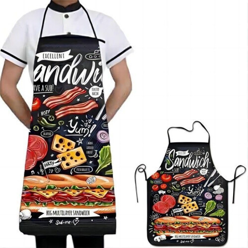 Kitchen Apron - Brand - Model - Waterproof and Stain Resistant