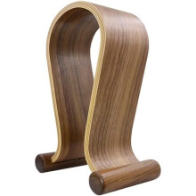Earphone Stand - Walnut - Wooden Headphone Holder - 11x16x26CM - 560g - Desktop