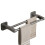 Double frame, no drilling required. Bathroom towel rack, wall-mounted towel ring, 40 cm, grey. 1