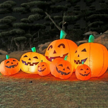 2.2m long inflatable Halloween pumpkin, inflatable pumpkin decoration, Halloween party yard decoration