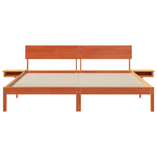 VidaXL vidaXL Bed Frame with Headboard Wax Brown 180 x 200 cm Solid Pine Wood 2