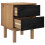 VidaXL vidaXL Bedside Table OTTA Black 45 x 39 x 57 cm Solid Pine Wood 5
