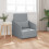 VidaXL vidaXL Folding Sofa Bed Light Grey 65 x 80 x 83 cm Fabric 3