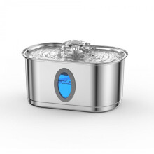 (Ty12 small flower style (oval window), AU Power Plug) 3.2L Stainless Steel Pet Water Fountain for Cats and Dogs - Automatic Circulation