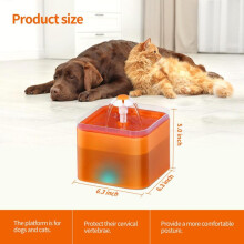 (Dream island water dispenser - gray, American Plug) Dream Island 2L Pet Water Fountain with LED Night Light, Automatic Circulation for Cats and Dogs