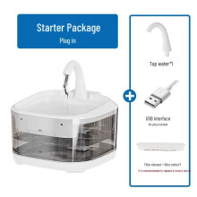 (Black wireless, With US Plug) 3.2L Rechargeable Wireless Automatic Pet Water Fountain for Cats and Dogs