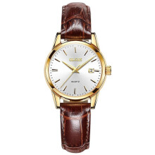(White face) OLEVS Top Brand Quartz Ladies Watches Waterproof Leather Strap Fashion Women Watch Date Clock