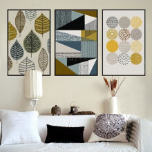 Abstract paintings - Geometric shapes inspired by Scandinavian design - Unframed - 40x60 cm