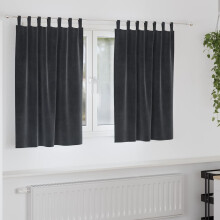 vidaXL Blackout Curtains 2 pcs Dark Grey 140 x 140 cm Velvet
