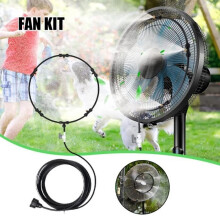 ROKOO Outdoor Misting Fan Kit with 6 Misting Nozzles - Black