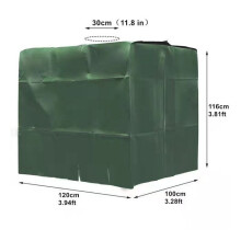 Tarpaulin for 1000L Tank, Sun Protection Tarpaulin for IBC Rainwater Tank, Dustproof, UV-Resistant, Cover