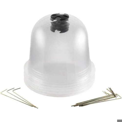Plastic salad domes - Set of 6 - Transparent