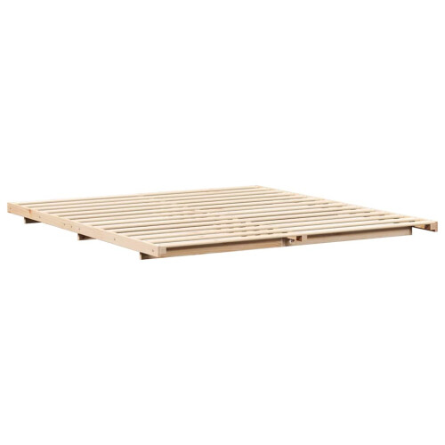VidaXL vidaXL Bed Frame Brown 200 x 210 cm Solid Pine Wood 1