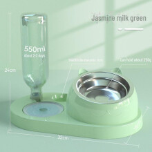 (Small 4-in-1 with steel bowl [purple], Neutral) Automatic Double Bowl Pet Fountain for Cats Dogs Food Grade Material Silent Pump Large Capacity 4L
