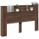 VidaXL vidaXL Storage Headboard with LED Brown Oak Engineered Wood 5