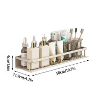 (Blue) Bathroom Shelf Kitchen Storage Organizer Aluminum Alloy Shampoo Rack Shower Shelf Bathroom Accessories No Punching Storage Rack