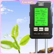 Cocosity 6-in-1 Soil Tester: Multifunctional Soil Tester for Soil Fertility, pH, Temperature, Humidity, and Air Quality - Garden Measurements