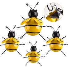 Outdoor bee garden ornaments for fence decorations, bumblebee garden decorations