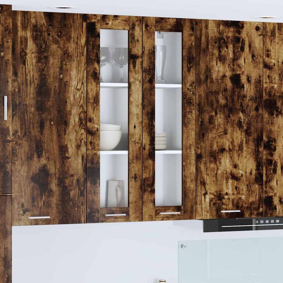 Vidaxl Hanging Cabinet Smoked Oak 60 X 31 X 100 Cm Engineered Wood