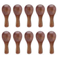 Small wooden spoons - QIILU - 10 pieces - Schima superba wood - Eco-friendly - Exquisite finish