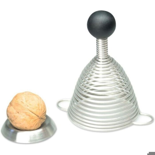 Nutcracker Ball, Stainless Steel, Black, Silver, Ø 70 mm, H 100 mm
