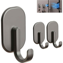3 sturdy magnetic hooks for kitchen refrigerator, key storage hooks, magnetic bar hooks