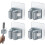 Wall-mounted broom holder - Set of 4 - Grey - No drilling required - Adjustable - Versatile 1