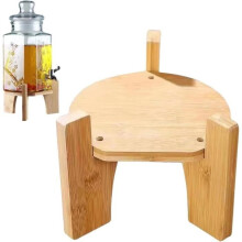 Beverage Dispenser Stand - Wood - Brown - Durable - Stable - Practical