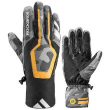 (XXL, S233C) ROCKBROS Warm Cycling Gloves Winter Windproof Waterproof Motorcycle MTB Gloves Men TPU Touch Screen Electric Bicycle Scooter