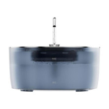 (Gray) Automatic Cat Water Fountain, Stainless Steel Self-Cleaning Pet Water Bowl with Flowing System, Quiet Pump, 4L Capacity for Multiple Pets