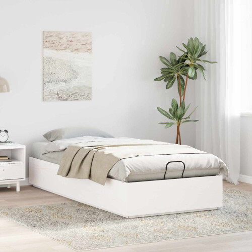 VidaXL vidaXL Ottoman Bed Frame White 80 x 200 cm Solid Pine Wood 2