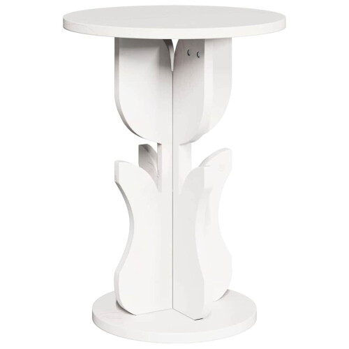 VidaXL vidaXL Coffee Table White 39.5 x 39.5 x 53.5 cm Solid pine wood 1