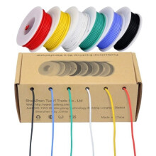 NETBOAT Jumper Wire Kit - 24 AWG - 6 Reels - Tinned Copper - PVC Insulation