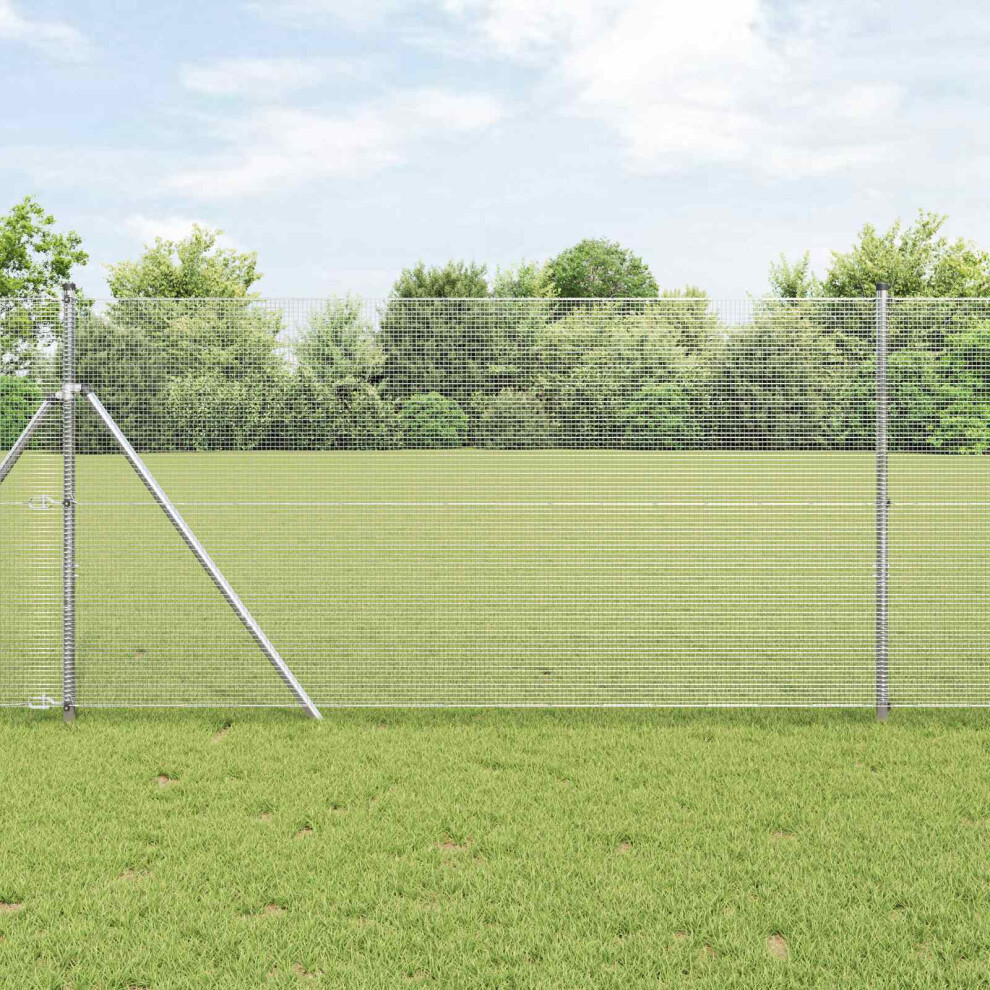 Vidaxl Welded Wire Fence 1000 X 140 Cm Silver
