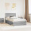 VidaXL vidaXL Bed Frame Grey Sonoma 120 x 190 cm Solid Pine Wood 1