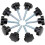 NetBoat 10pcs M6x40 thread clamping button black plastic star-shaped button screw on knob for machine tool 1