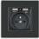 Wall socket with 2 USB ports - ZVD - Black - Rectangular - Flush mount - Double socket - 250V x 16A - 5V x 2.1A 1