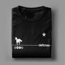 (XXXXXL, dark grey) Deftones Rock Ohms White Pony Outfit Shirts Men Women metal Casual Cotton Classic Tees