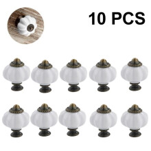 Cabinet Knobs - YNKKVRE - Set of 10 - White - Acrylic - Vintage
