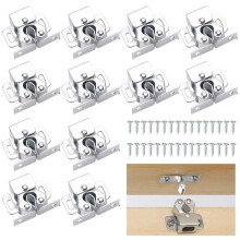 Door latch - Pack of 12 - Cold-rolled steel - Nylon - 14 mm screw