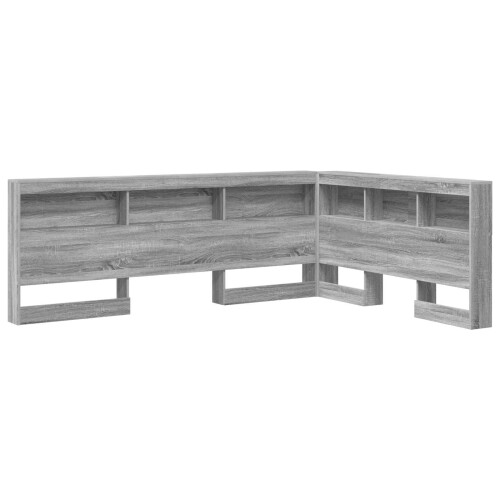 VidaXL vidaXL Storage Headboard with Shelf Grey Sonoma 150 cm Engineered Wood 1