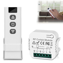 Wireless roller shutter control kit: Controls the roller shutter motor via RF remote control + receiver module